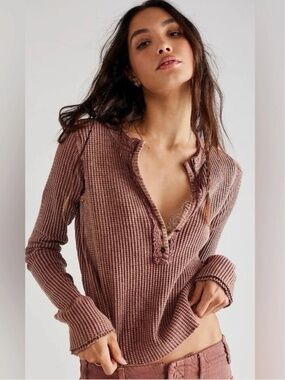 Free people - Waffle Henley long sleeve